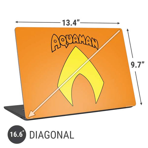 DC Comics Aquaman Classic Logo Universal Laptop 16.6in (13.4 x 9.7in) Skin